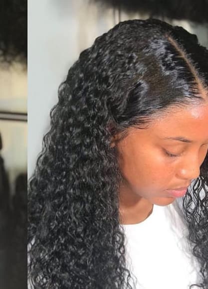 Curly Virgin Human Hair Full Lace Wig 16-18 inches - Thumbnail 4