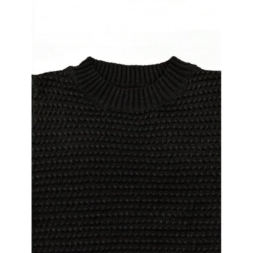 Elegant Black Pullover For Fall And Winter - Thumbnail 3