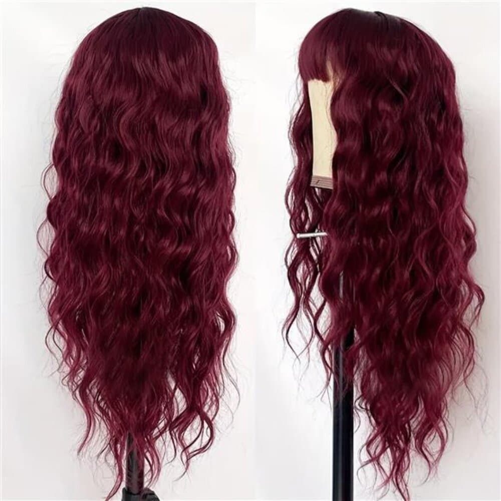 Dark Burgundy Red Full Wig!! - Thumbnail 2