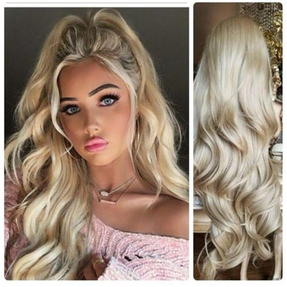 Ash Blonde Lace Front Wig - Thumbnail 10