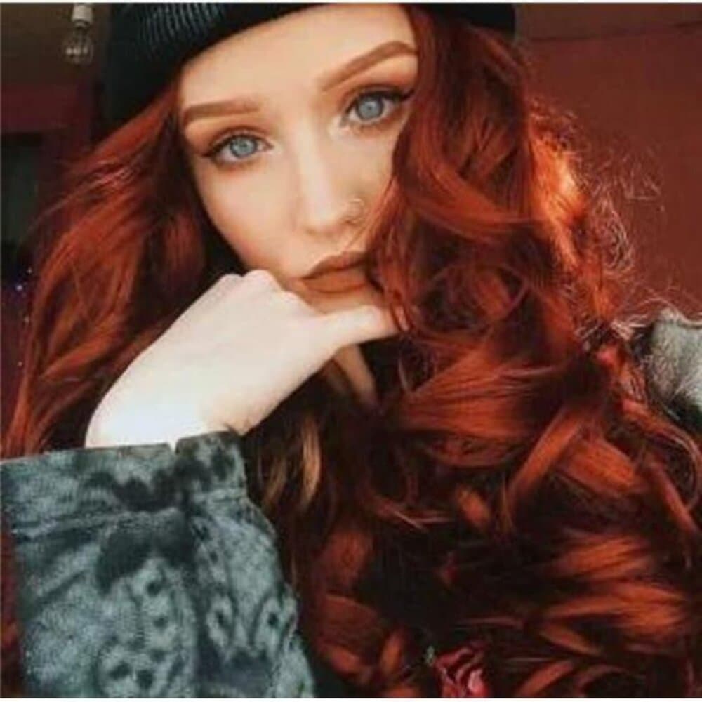 Copper Wavy Beauty Lace Front Wig inches!! - Thumbnail 10