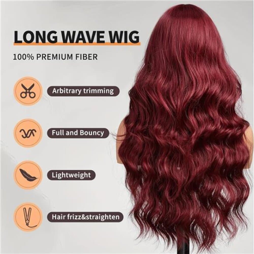 Dark Burgundy Red Full Wig!! - Thumbnail 5