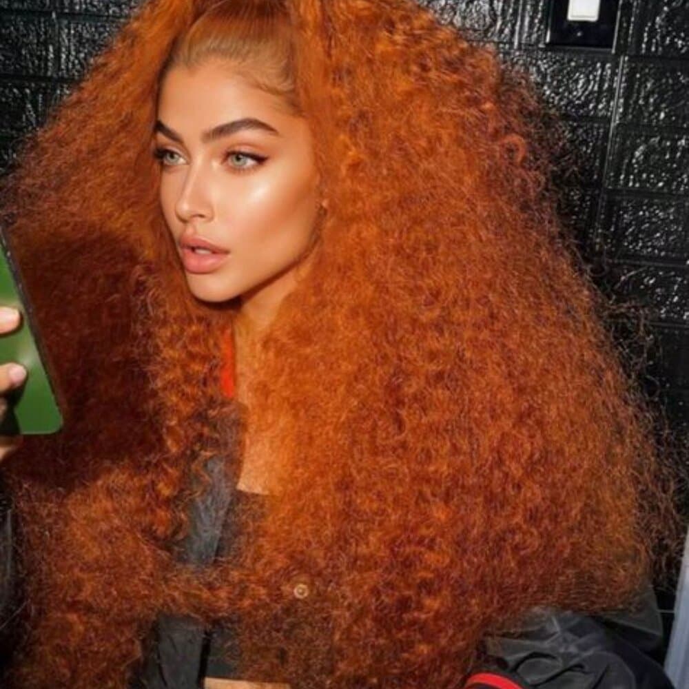 Natural Color Deep Curly Wig with 13x4 HD Transparent Lace Front - Pre-Plucked - Thumbnail 5