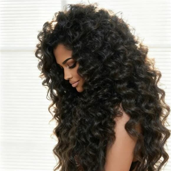 Natural Color Deep Curly Wig with 13x4 HD Transparent Lace Front - Pre-Plucked - Thumbnail 6