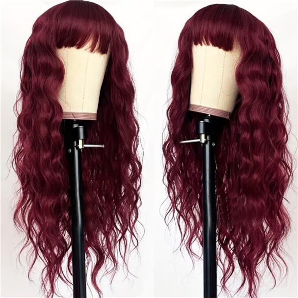 Dark Burgundy Red Full Wig!! - Thumbnail 6