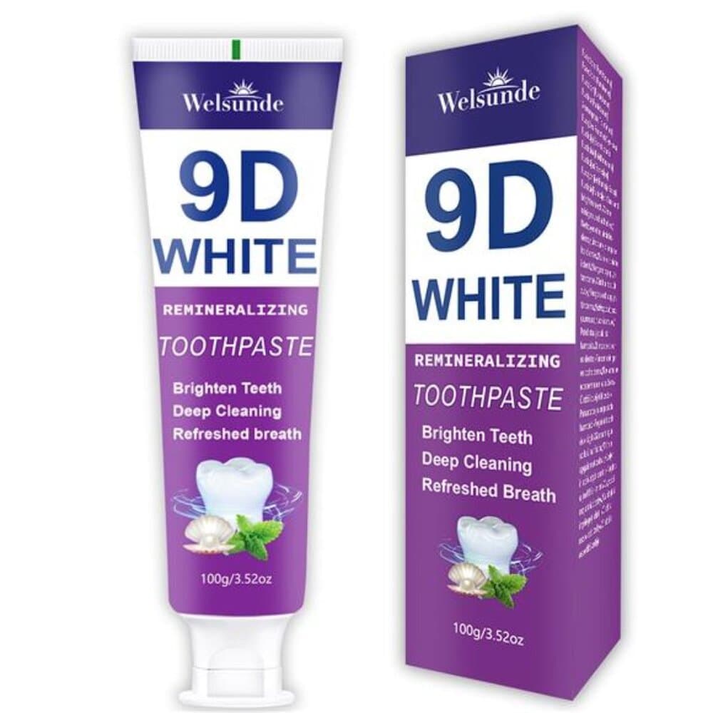 9D White Toothpaste for Deep Cleaning & Brighter Smile, Purple Hydroxyapatite - Thumbnail 2