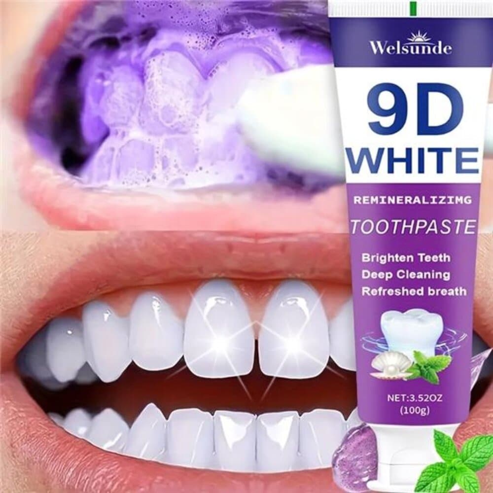 9D White Toothpaste for Deep Cleaning & Brighter Smile, Purple Hydroxyapatite - Thumbnail 4