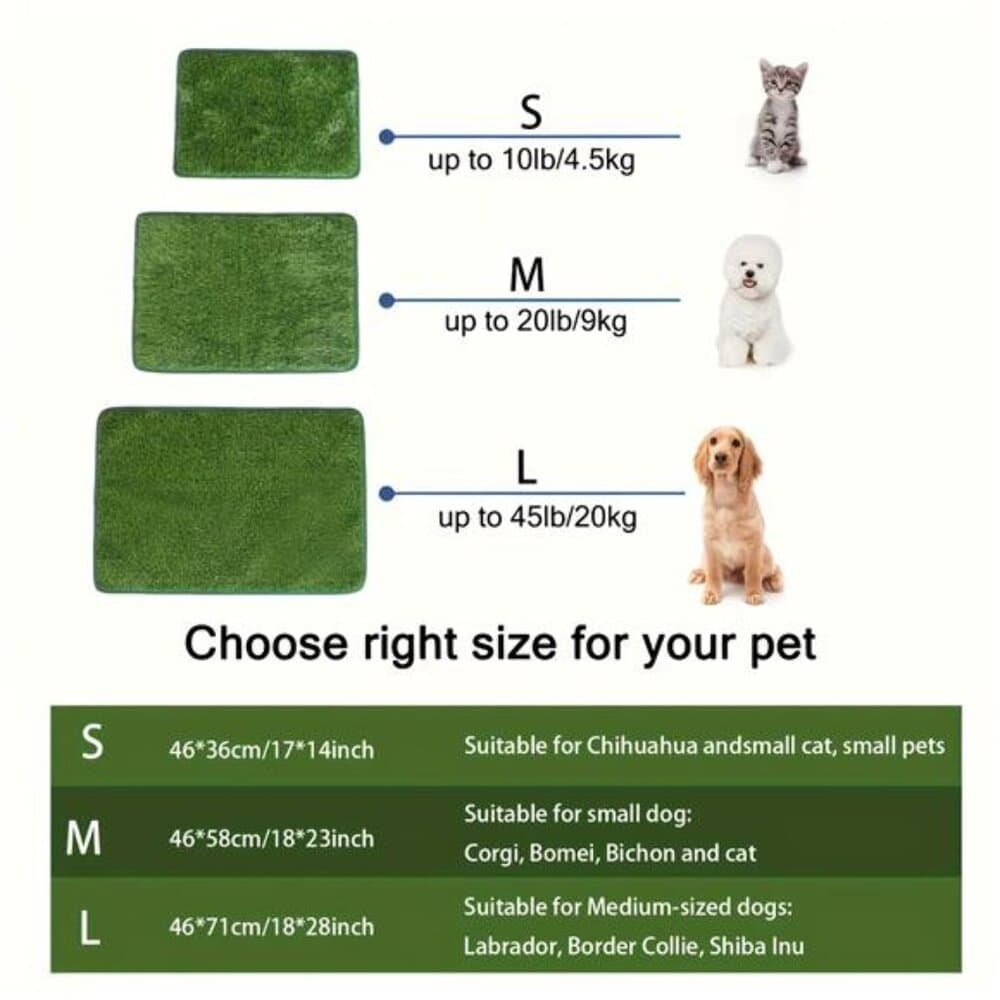 Washable Artificial Grass Dog Potty Trainer - Indoor/Outdoor & - Thumbnail 2