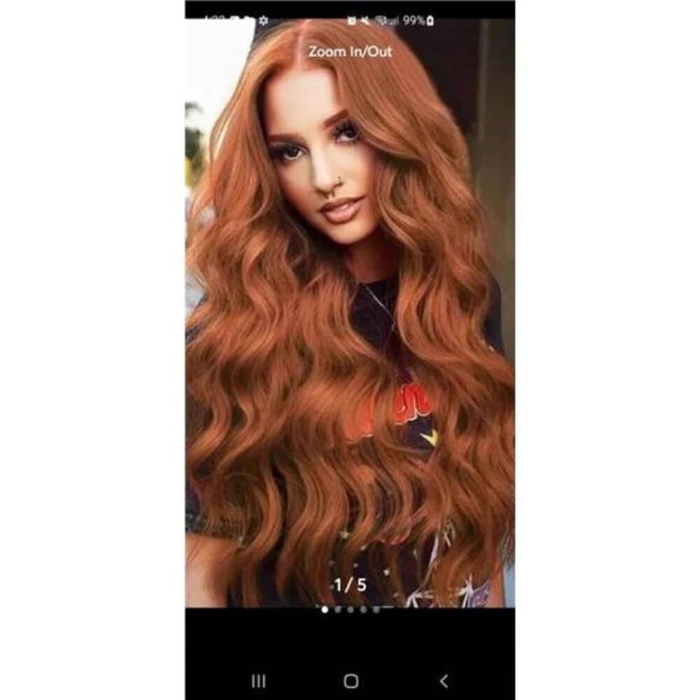 Copper Wavy Beauty Lace Front Wig inches!! - Thumbnail 14