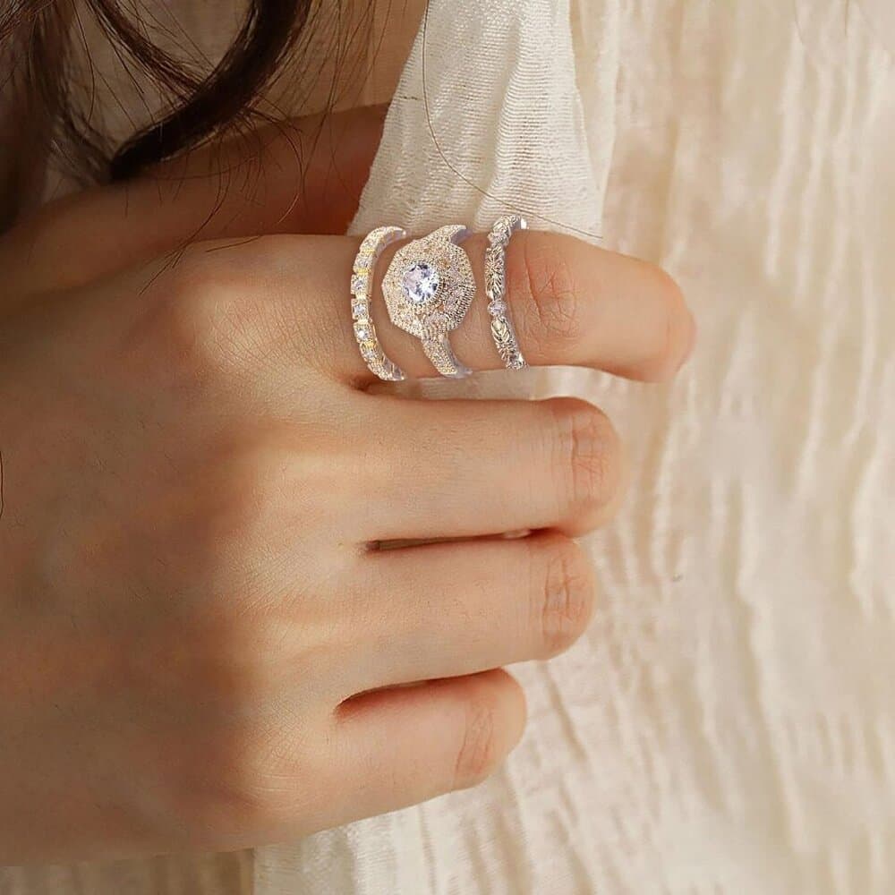 Beautiful Wedding Ring Set - Thumbnail 3