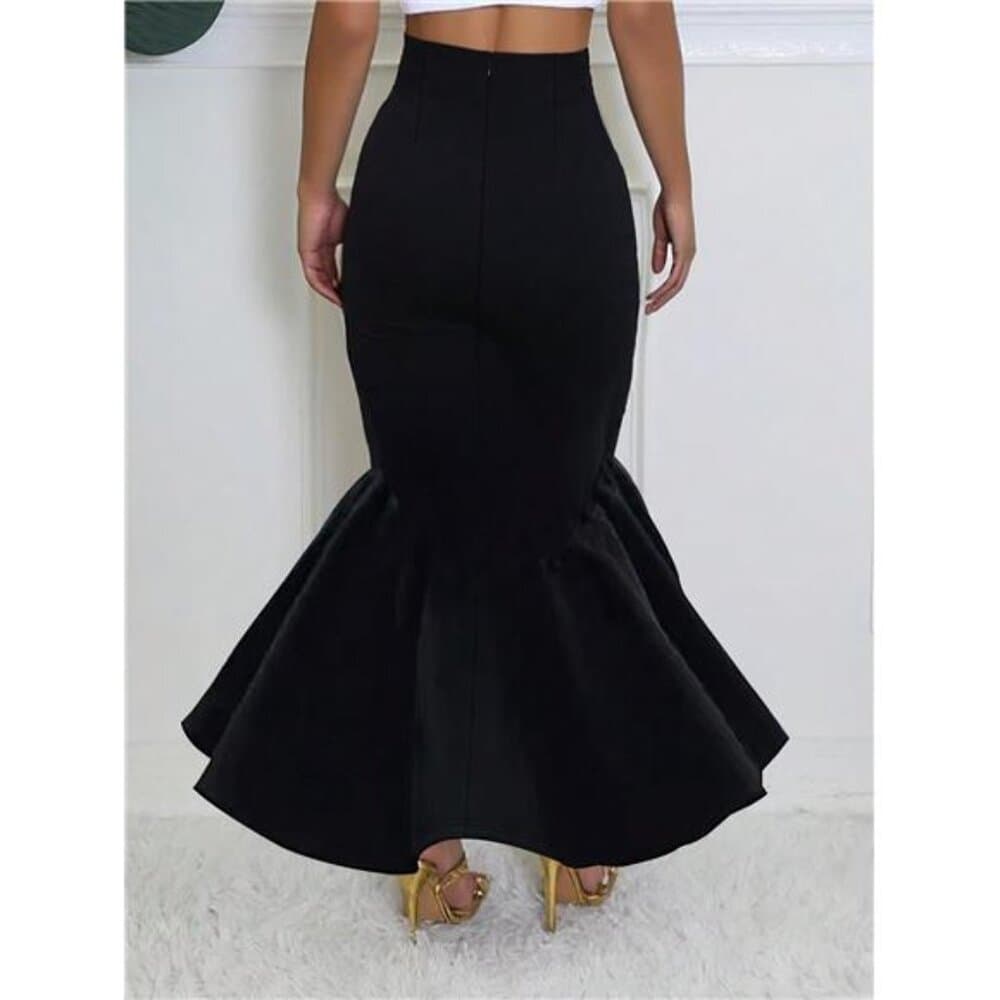 LocalWomen's Elegant Mermaid Style Skirt For Outing - Thumbnail 2