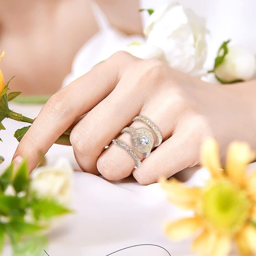 Beautiful Wedding Ring Set - Thumbnail 4