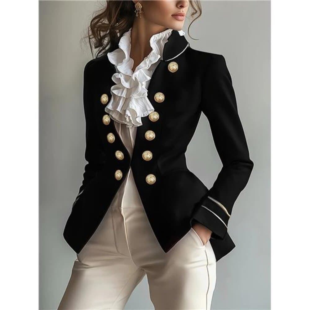 Graceful and Minimalist Urban Business Office Elegance Solid Color Women's - Thumbnail 7
