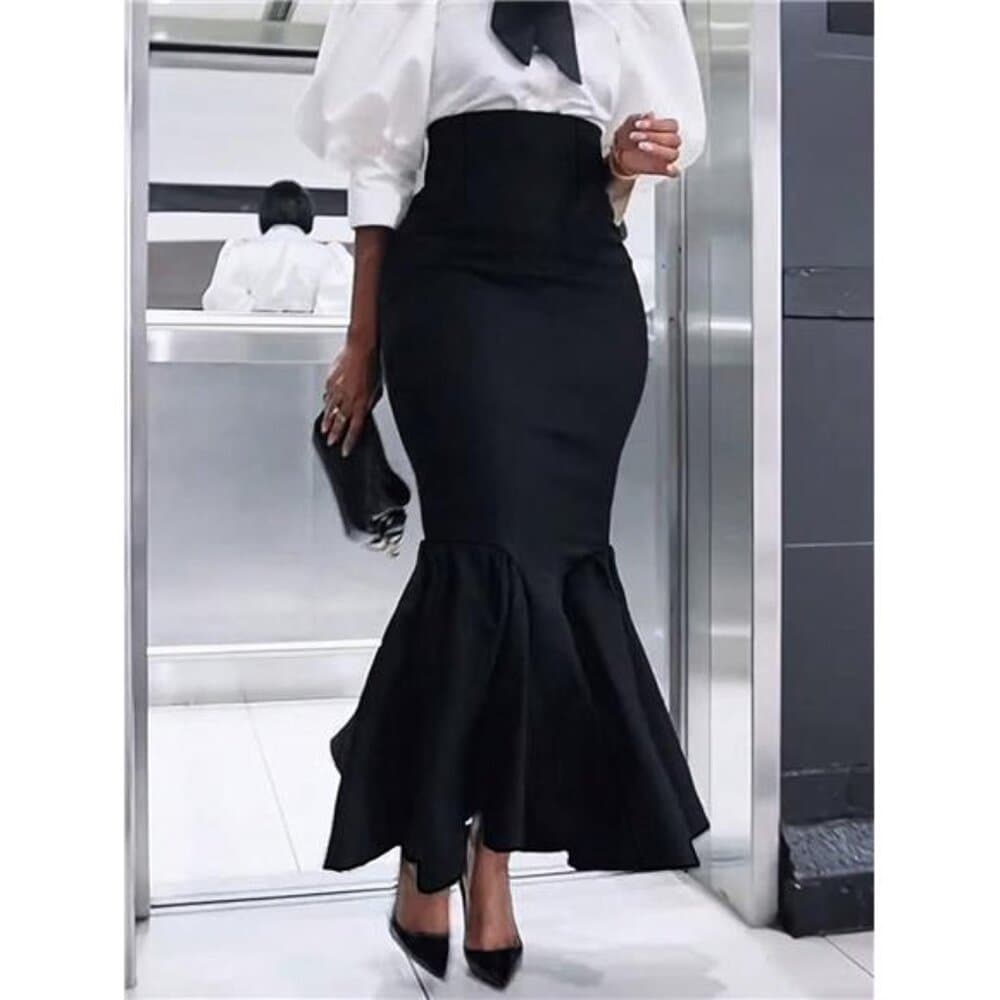 LocalWomen's Elegant Mermaid Style Skirt For Outing - Thumbnail 5