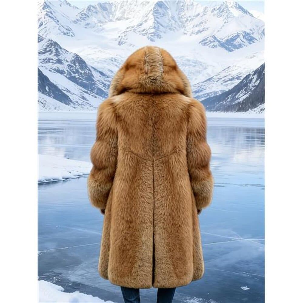 Elegant Slim Fit Double Breasted Long Overcoat | Winter Blend Trench Coat with - Thumbnail 7