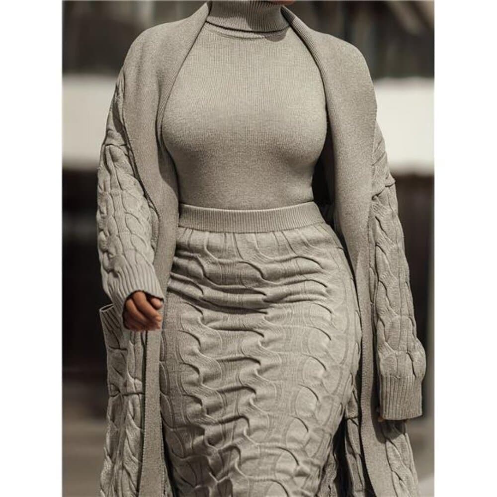Tailored Development: a Three-Piece Set Featuring a Luxurious Long-Sleeve - Thumbnail 5
