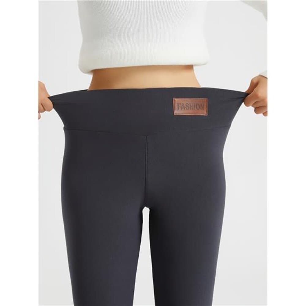Winter Warm Thickened Long Leggings, Casual High-Waisted Stretch Fashion - Thumbnail 4
