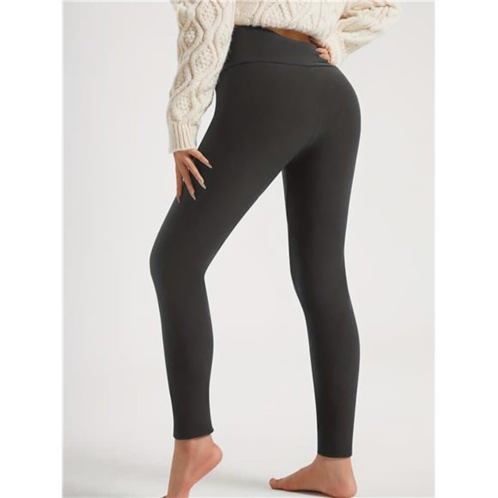 Winter Warm Thickened Long Leggings, Casual High-Waisted Stretch Fashion - Thumbnail 6