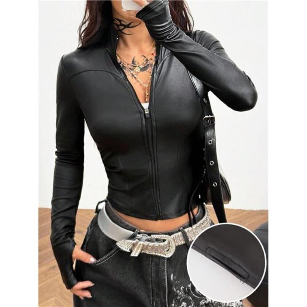 Women's Fall Streetwear Y2K Going Out Festival Basic Vintage Casual - Thumbnail 3