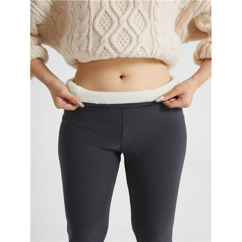 Winter Warm Thickened Long Leggings, Casual High-Waisted Stretch Fashion - Thumbnail 2