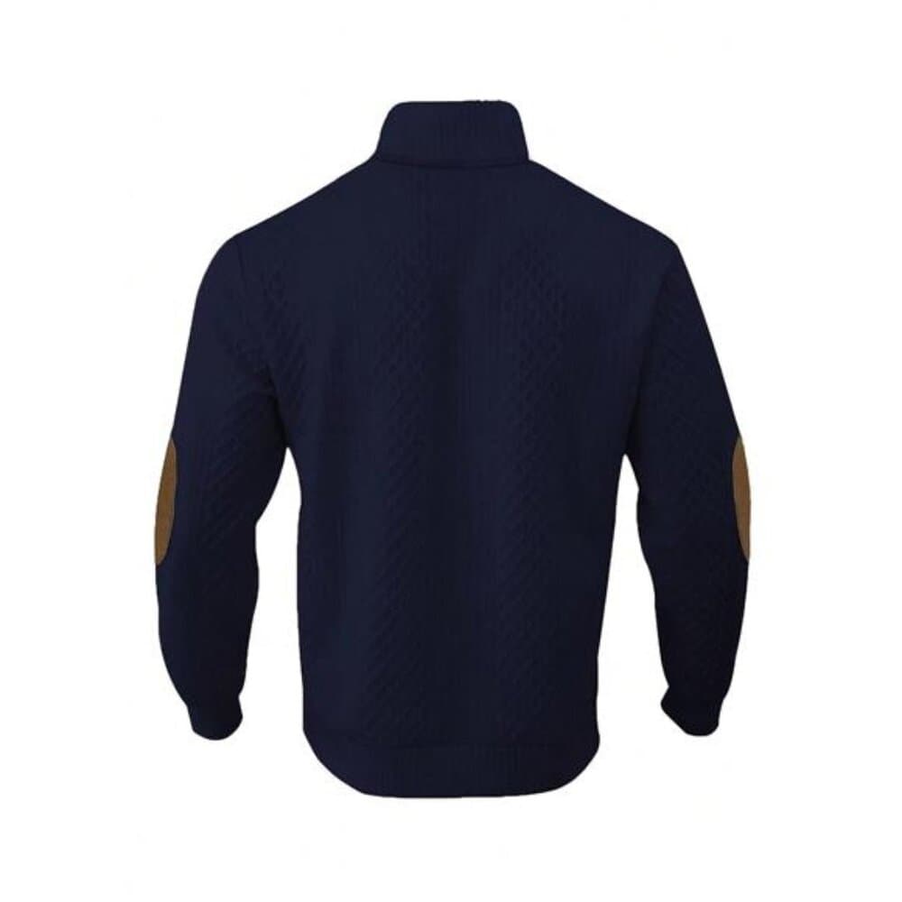Men's Casual Jacquard Contrast Color Patchwork Stand Collar Sweatshirt, Fall,