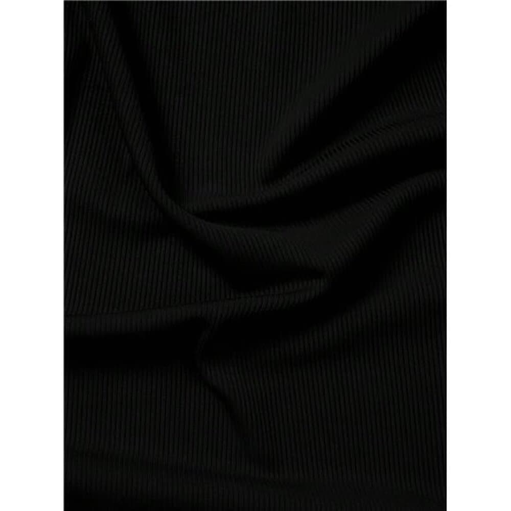 Manfinity Dauomo Men's Casual Solid Color Turtleneck Slim Fit Long Sleeve - Thumbnail 4