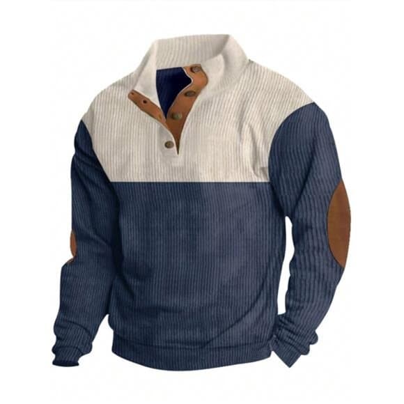 Men Color Block Polo Shirt For Spring And Autumn - Thumbnail 8