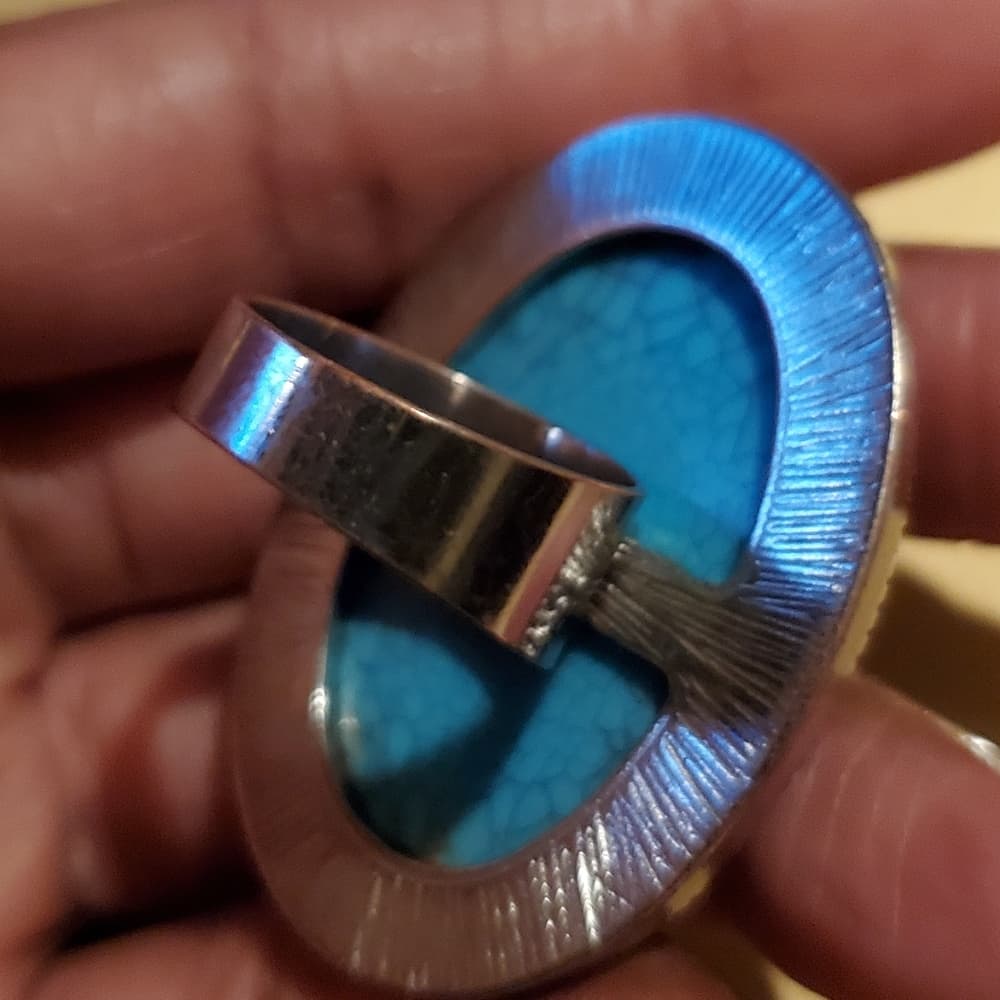 Unique Vintage Turquoise Stone Ring