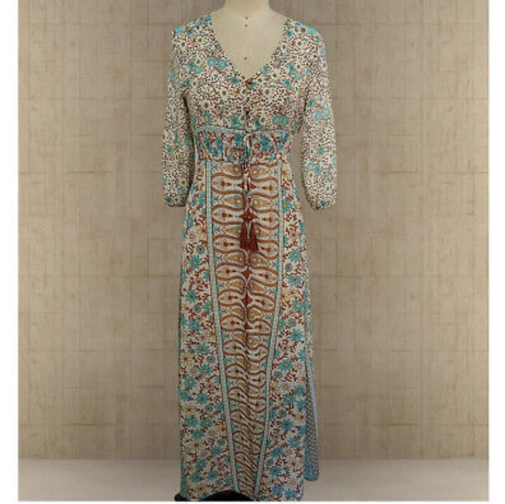 Beautiful Summer Vintage Boho Maxi Dress - Festival Dress - Boho Maxi Dress - Thumbnail 4