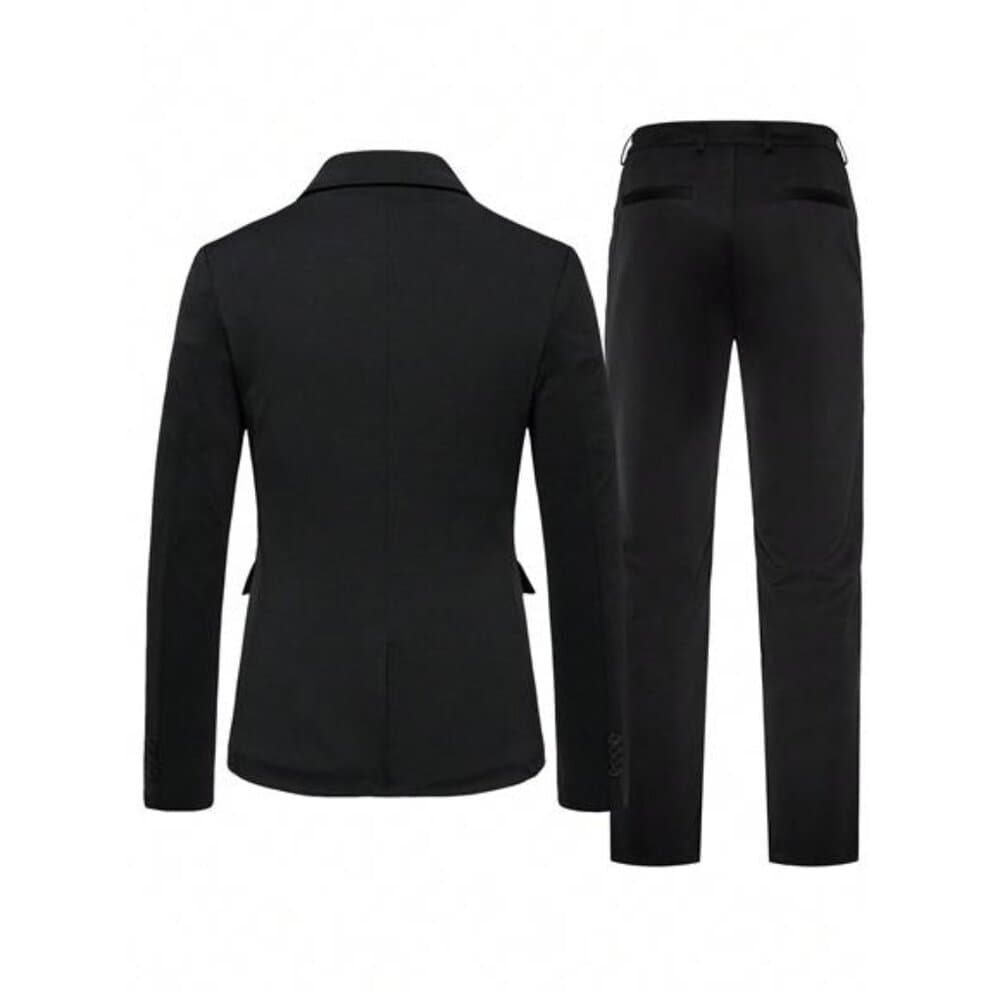 Calvornis Men Single Button Blazer & Pants