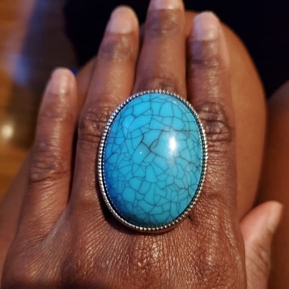 Unique Vintage Turquoise Stone Ring - Thumbnail 7