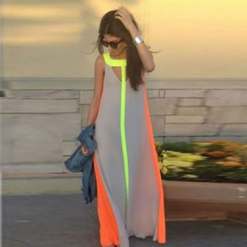 Multicolor Maxi Sundress - Thumbnail 2