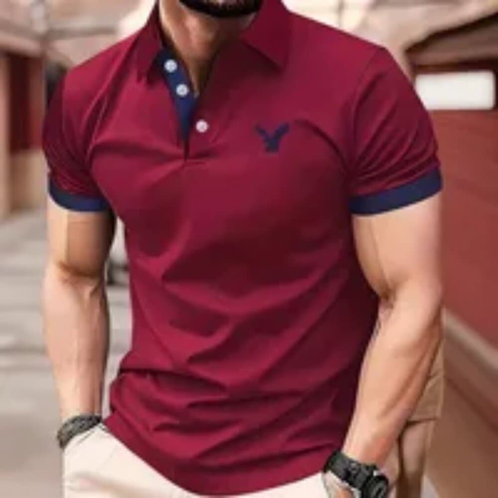 Men's Polyester Pinhole Cloth Simple Style Classic Style Plaid Solid