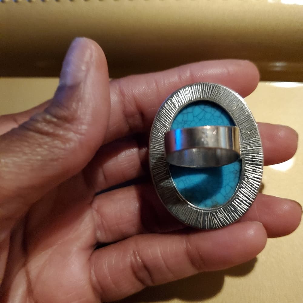Unique Vintage Turquoise Stone Ring - Thumbnail 2