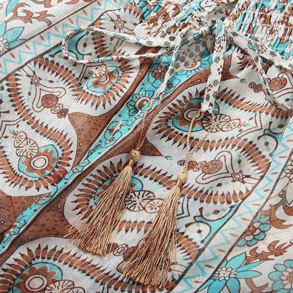 Beautiful Summer Vintage Boho Maxi Dress - Festival Dress - Boho Maxi Dress - Thumbnail 2