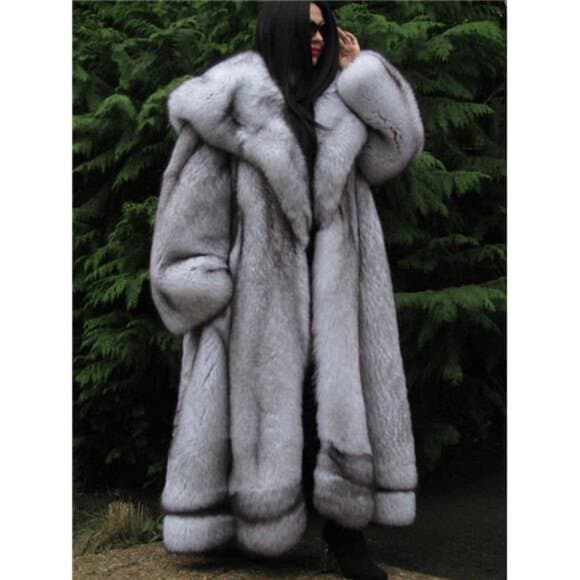Winter Fashion Fomen's Fur Coat Long Hooded Women's Thick Thermal Coat Fluffy - Thumbnail 17