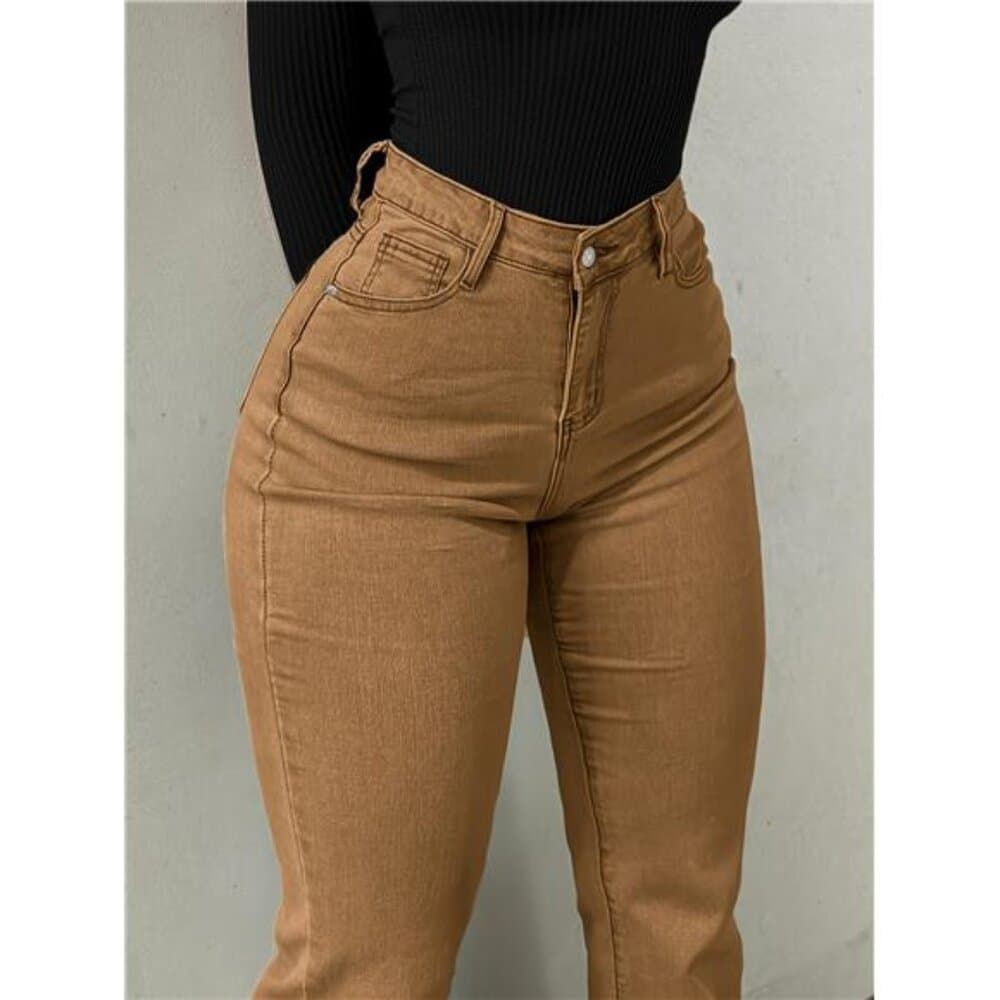 Retro Style Chic Multi-Functional Y2K Urban High-Stretch Straight Solid - Thumbnail 3