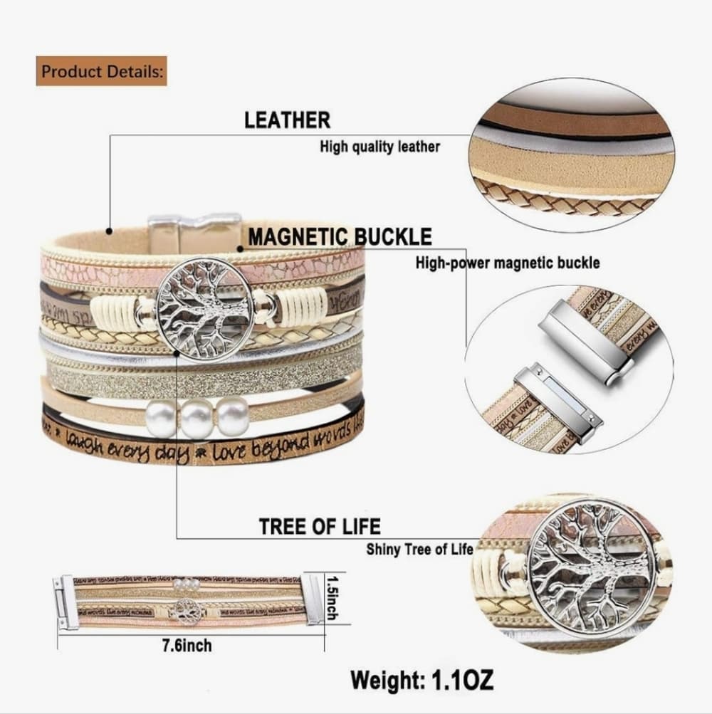 Inspiration Tree of Life Multi-Layer Bracelet - Thumbnail 4