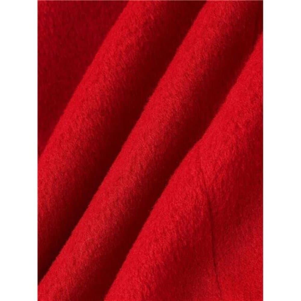 Women's Winter Wool Coat Single-Breasted Pea Coat Casual Long Lapel Work - Thumbnail 8