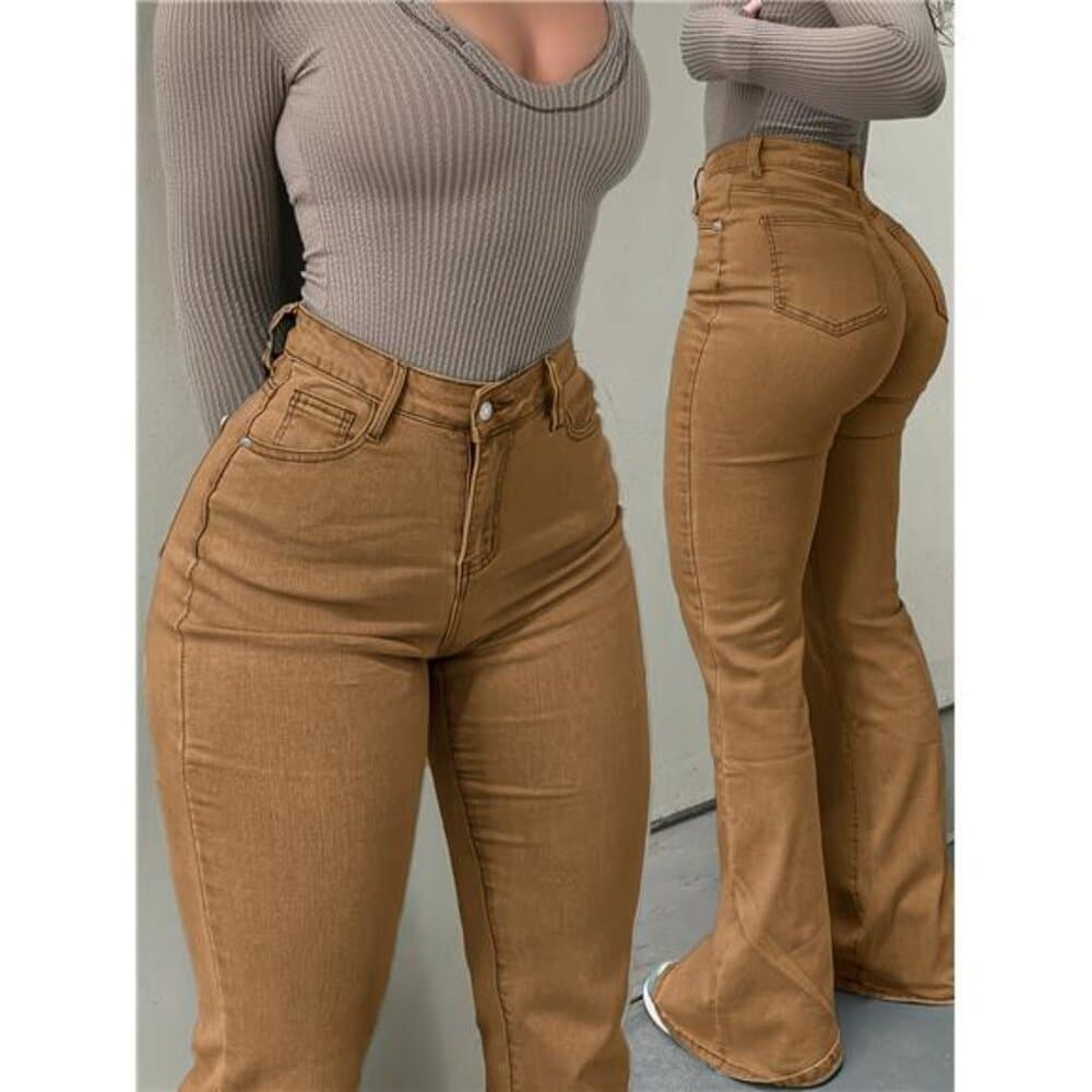 Retro Style Chic Multi-Functional Y2K Urban High-Stretch Straight Solid