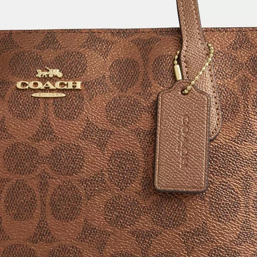 Coach Tan Signature Tote Bag - Thumbnail 6