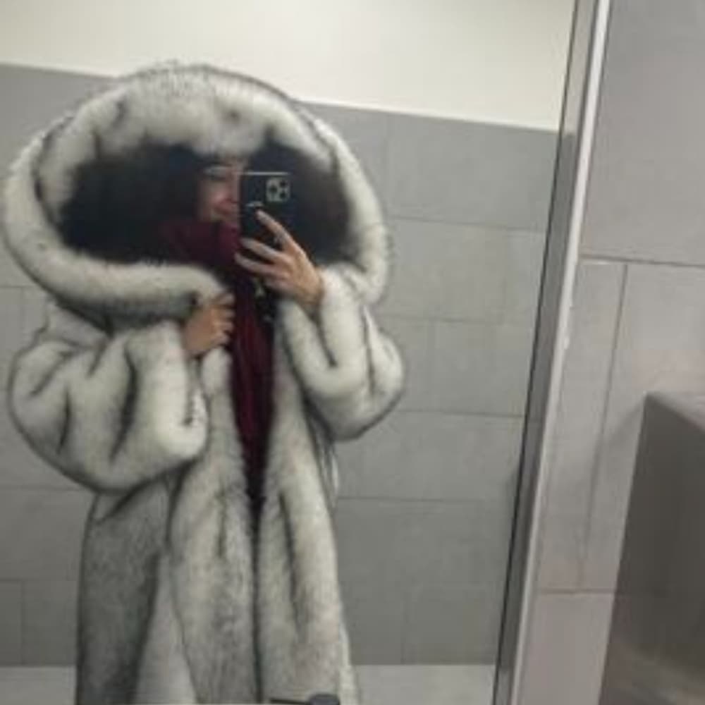 Winter Fashion Fomen's Fur Coat Long Hooded Women's Thick Thermal Coat Fluffy - Thumbnail 7