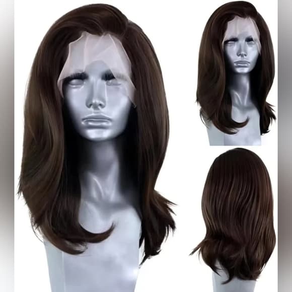 Dark Brown Beauty Lace Front Wig - Thumbnail 6