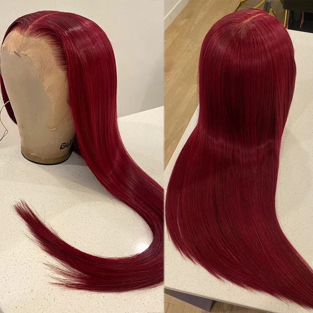 Dark Red Beautiful Lace Front Wig