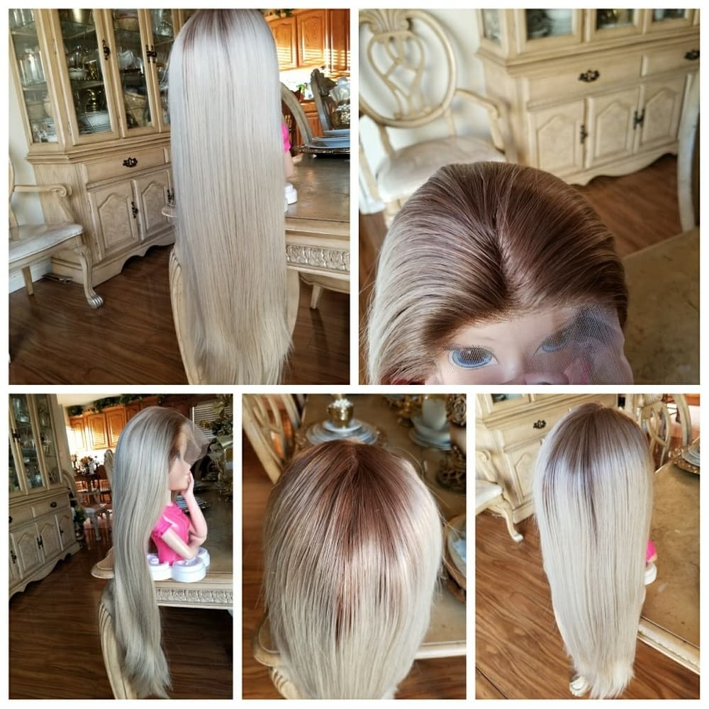 Ombre Blonde Beauty LaceFront Wig Wig 22-24inches - Thumbnail 4