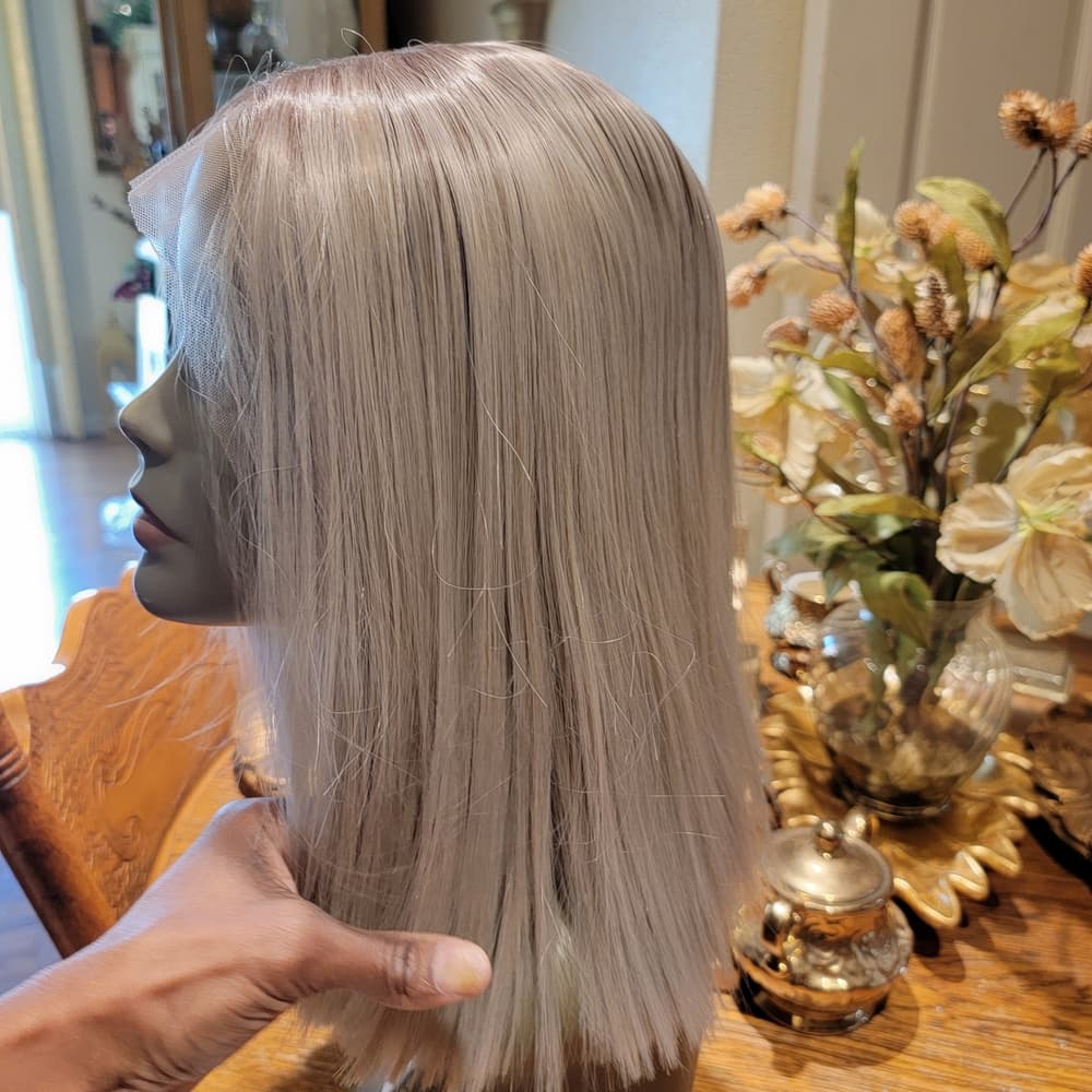 Elegant Silver Blonde Wig - Thumbnail 6