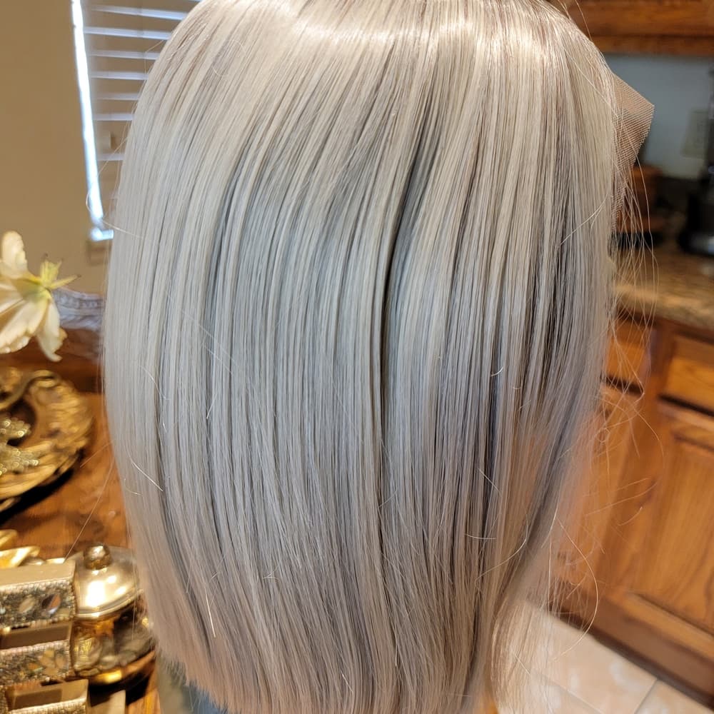 Elegant Silver Blonde Wig - Thumbnail 8