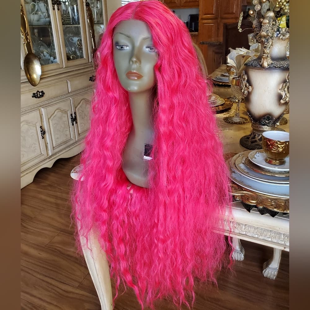 Dark Pink Beauty Lace Front Wig - Thumbnail 13