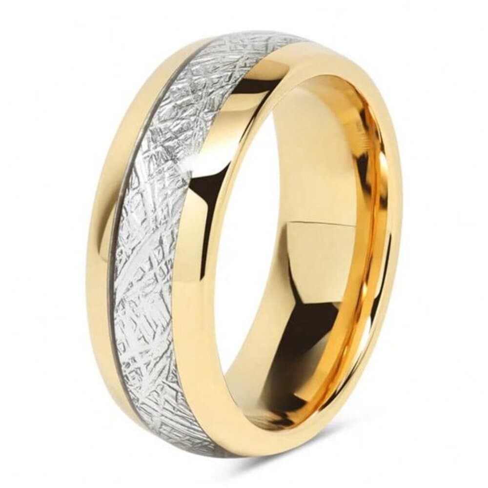 Men's Stainless Steel Ring & 2pcs Women's Fully Paved Shiny Cubic Zirconia - Thumbnail 6