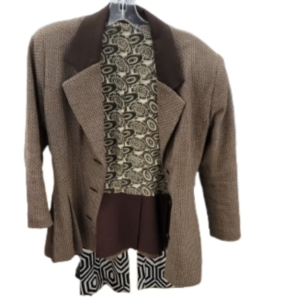 Women's Brown Blazer - Thumbnail 5